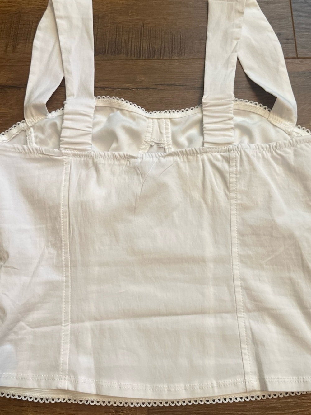 White Bustier Crop Top - Picture 5 of 6